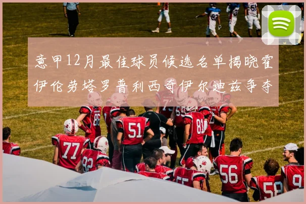 意甲12月最佳球员候选名单揭晓霍伊伦劳塔罗普利西奇伊尔迪兹争夺荣誉